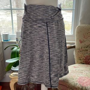 {Prana} Gray/Black Midi Skirt